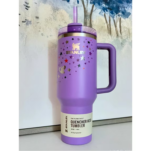 Stanley Quencher H2.0 40oz Purple Star Tumbler